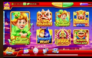 Go Go Gold Casino APK latest version download dashboard screen showing slot games on an Android smartphone.