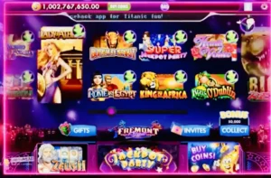Jackpot Party Casino APK latest version dashboard overview on an Android smartphone screen.