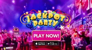 Jackpot Party Casino APK latest version dashboard overview on an Android smartphone screen.